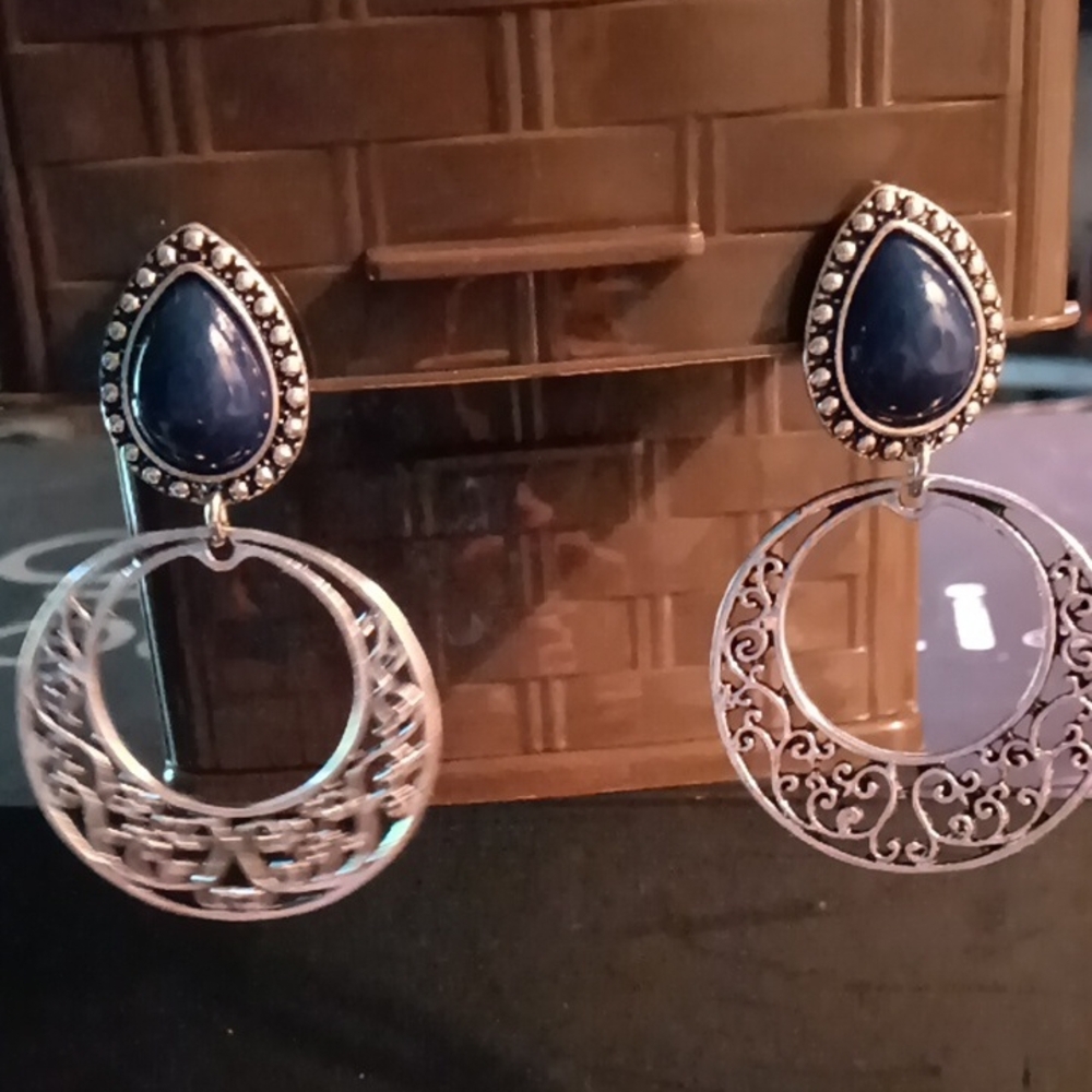 Paparazzi Blue and Silver Bohemian Earrings